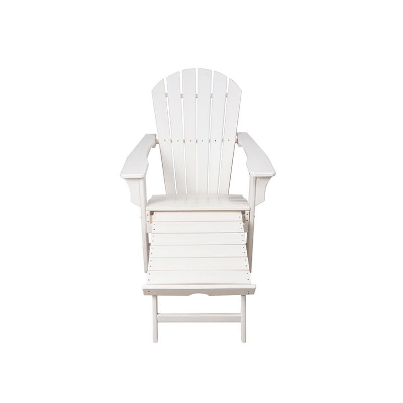 Klassieke verstelbare Adirondack fauteuil met poef