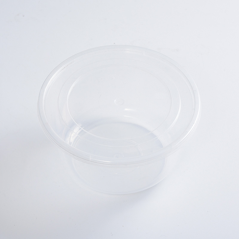Transparante lekvrije plastic lunchbox met ronde bodem